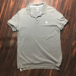 Express men’s pique polo large fitted grey